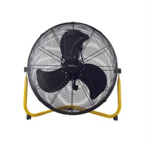 Alva Air 50cm Black With Yellow Floor Fan 160w