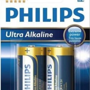 Philips Ultra Alkaline Battery LR14E2B 2 x Type C