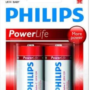Philips PowerLife Battery LR14P2B 2 x Type C