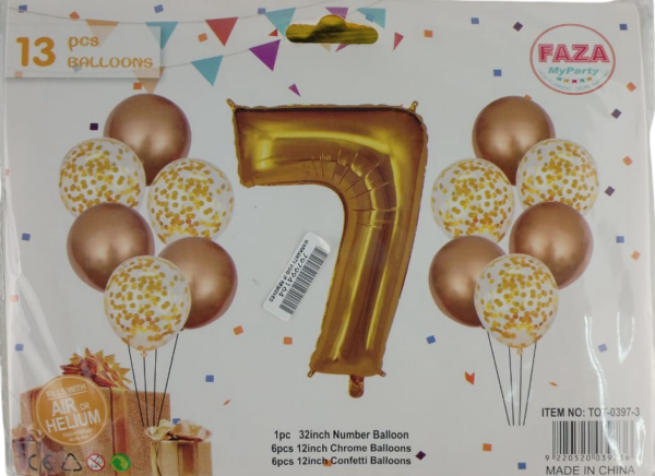 Casey 13pc Rose Gold and White Balloon Set Nr.7