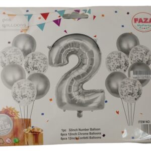 Casey 13pc Silver and White Balloon Set Nr.2