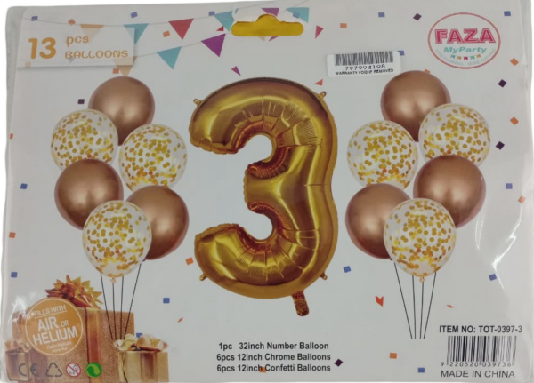 Casey 13pc Gold and White Balloon Set Nr.3