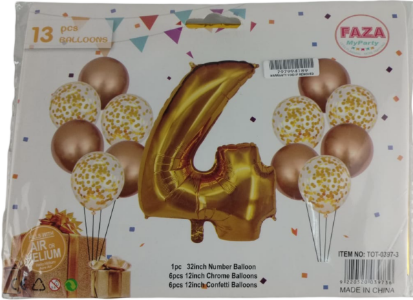 Casey 13pc Rose Gold and White Balloon Set Nr.4