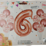 Casey 13pc Rose Gold and White Balloon Set Nr.6