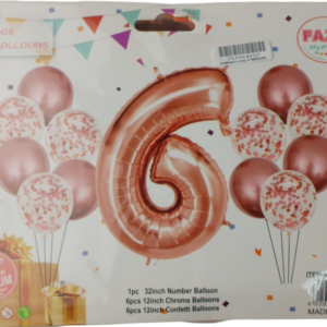 Casey 13pc Rose Gold and White Balloon Set Nr.6