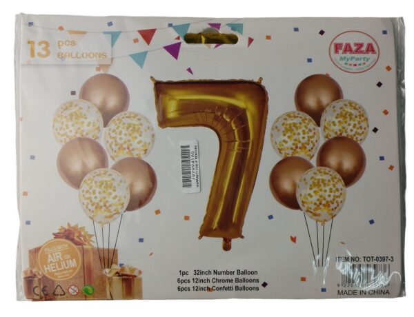 Casey 13pc Gold and White Balloon Set Nr.7