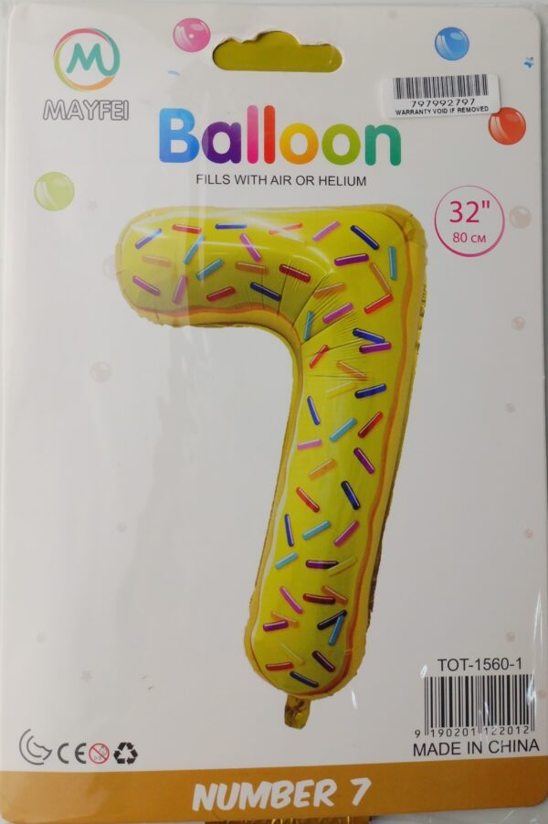 Casey 102cm Donut Balloon Number.7 Retail
