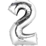 Casey 102cm Silver Balloon Number.2 Retail