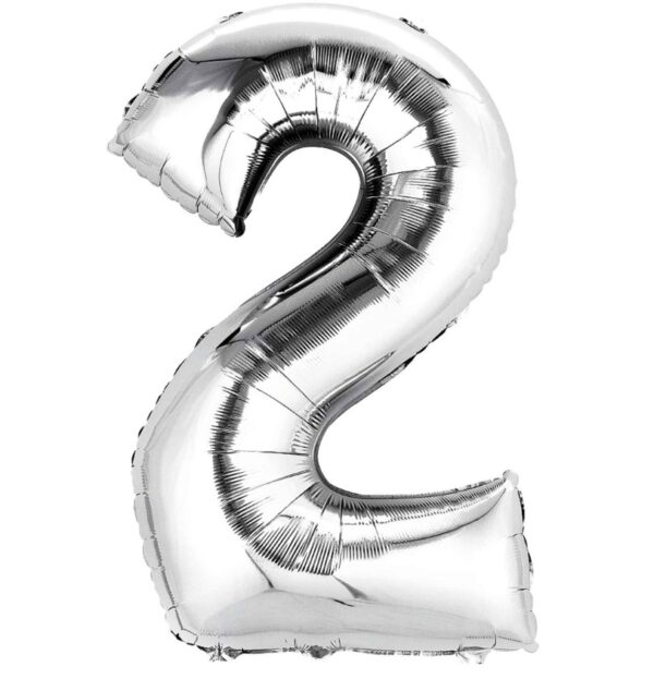 Casey 102cm Silver Balloon Number.2 Retail