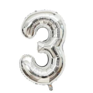 Casey 102cm Silver Balloon Number.3 Retail