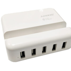 Geeko 5 Port USB Travel Charger with Apple
