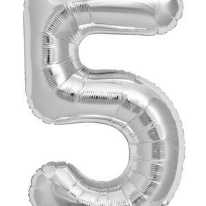 Casey 102cm Silver Balloon Number.5 Retail