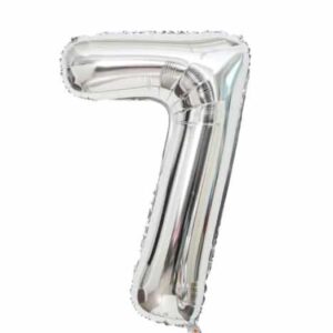 Casey 102cm Silver Balloon Number.7 Retail