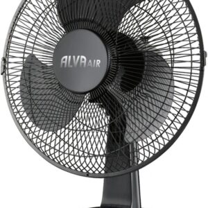 Alva 40cm Plastic Desk Fan Black 45w