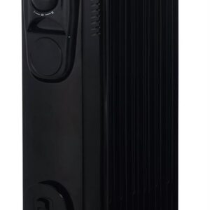 Alva 7 Fin Oil Filled Heater Glossy Black