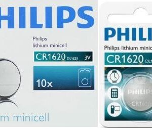 Philips Minicells Battery CR1620 Lithium Sold as
