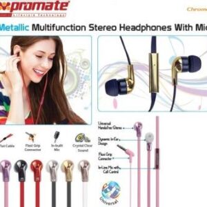 Promate Chrome Metallic Multifunction Stereo