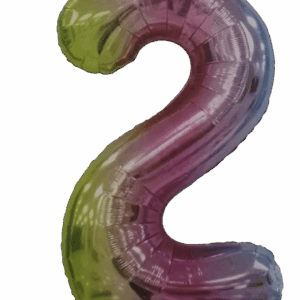 Casey 102cm Rainbow Balloon Number 2