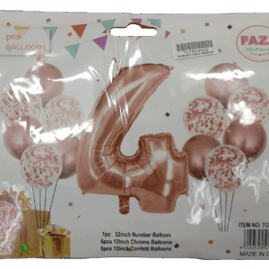 Casey 13pc Rose Gold and White Balloon Set Nr.4