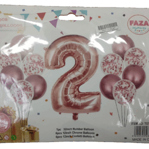 Casey 13pc Rose Gold and White Balloon Set Nr.2