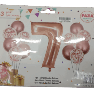 Casey 13pc Rose Gold and White Balloon Set Nr.7