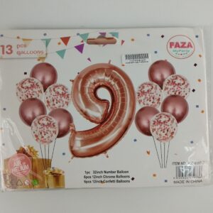 The Casey 13pc Rose Gold and White Balloon Set