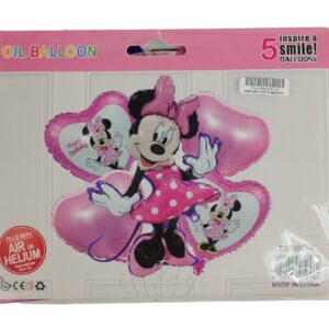 The Casey 5pc Minnie Themed Birthday Balloon Set