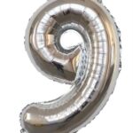 Casey 102cm Silver Balloon Number.9 Retail
