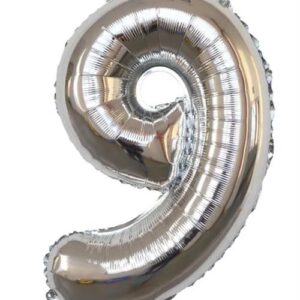 Casey 102cm Silver Balloon Number.9 Retail