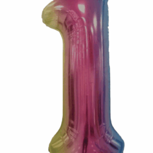 Casey 102cm Rainbow Balloon Number.1 Retail