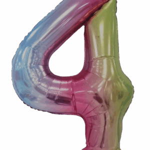 Casey 102cm Rainbow Balloon Number 4