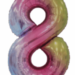 Casey 102cm Rainbow Balloon Number 8