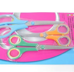 Casey 3 pc Multicolour Household Scissor Pack
