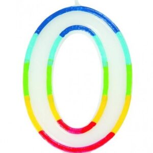 Casey 7cm Multicolor Numerical Birthday Candle