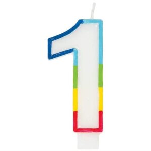 Casey 7cm Multicolor Numerical Birthday Candle