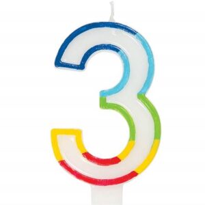 Casey 7cm Multicolor Numerical Birthday Candle