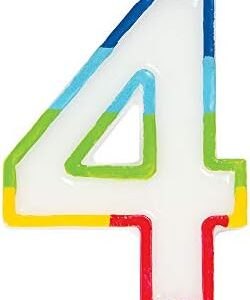 Casey 7cm Multicolor Numerical Birthday Candle