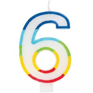 Casey 7cm Multicolor Numerical Birthday Candle