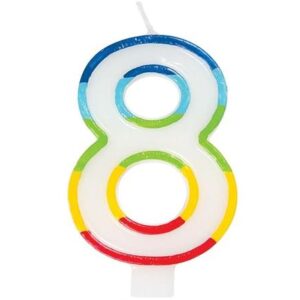 Casey 7cm Multicolor Numerical Birthday Candle