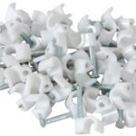 NOBLE ROUND CABLE CLIPS 9MM WHITE 100 PC