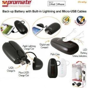 Promate Ovally.Brown 5200mah Portable Back