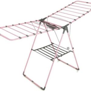 Totally Foldable Clothes Dryer Large Pink With