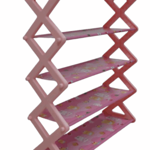 Nordic Wind Cross 5 Tier 15 Shoe Rack Pink