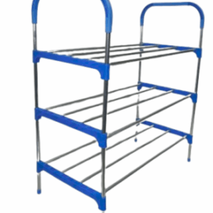 Nordic Blue Wind Cross 3 Tier 12 Shoe Steel Rack