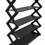 Nordic Wind Cross 5 Tier 15 Shoe Rack Black