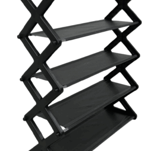 Nordic Wind Cross 5 Tier 15 Shoe Rack Black