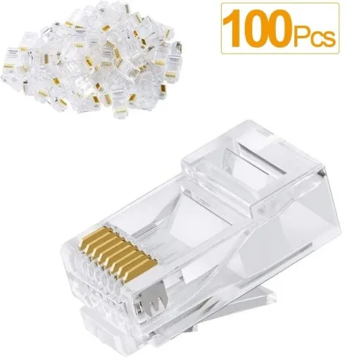 NETIX CAT5 PASS THRU CONNECTORS 100PK