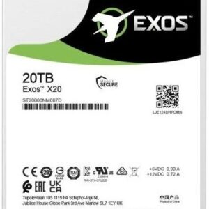 Seagate Exos X20 3.5 Inch 20TB SATA Hard Drive Disk