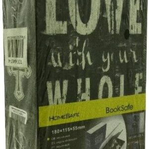 Casey Homesafe Paperback Metal Book Safe With Lock Love