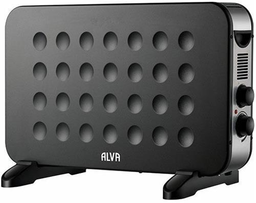 Alva 2000w Electric Convection Black Heater